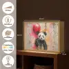Graffiti - Panda - Ballon - Street art - Dier Light Box met batterij (Wandlamp) middel -USP_websiteoverzichtNL