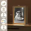 Hond - Bulldog - Pasta - Bril - Stoer - Dieren Light Box met kabel (Tafellamp) klein -USP_NL