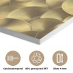 Modern - Cirkel - Goud PET vilt klein 837 -closeup_NL