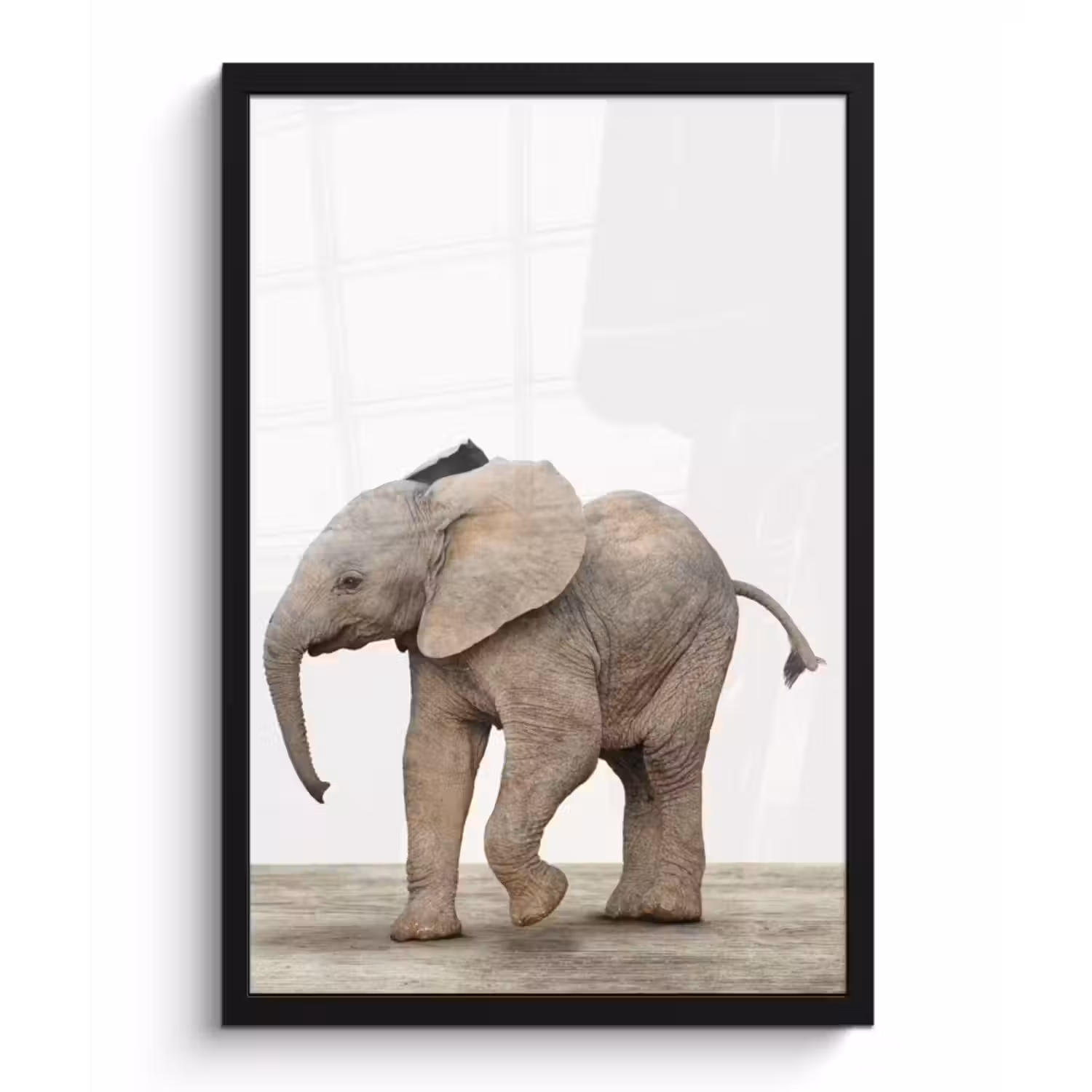 Poster met lijst - Baby olifant - Dieren - Olifant - Kinderen - Meiden - Jongens