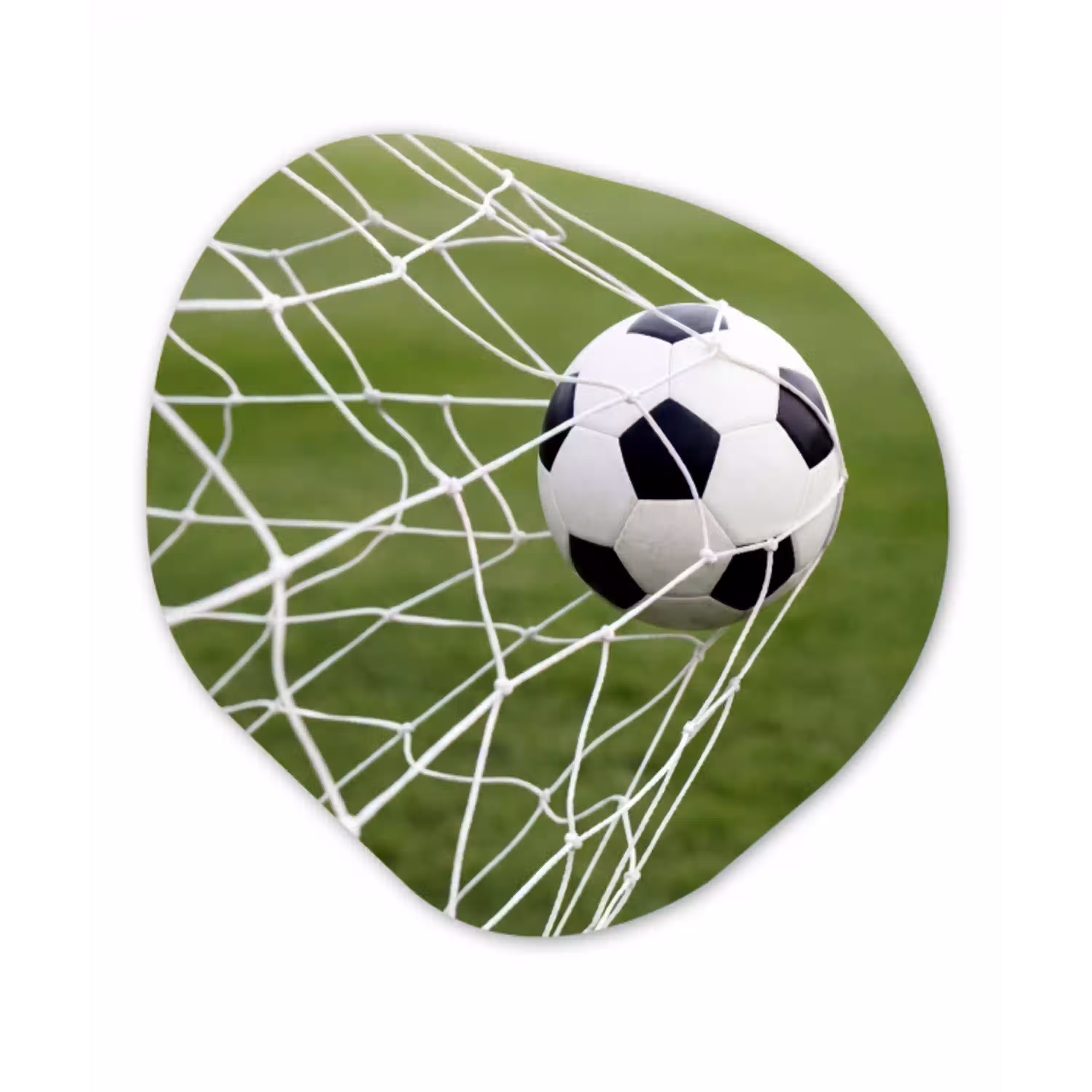 Voetbal - Goal - Net - Sport Wandcirkel Organisch Forex 3mm klein -3d