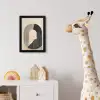 Grafisch gebogen motief - Beige fotolijst zwart zonder passe partout klein -usfeer4_kinderkamer
