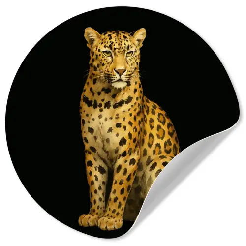 Panter - Realistisch - Bruin Wandcirkel behangsticker klein -3d