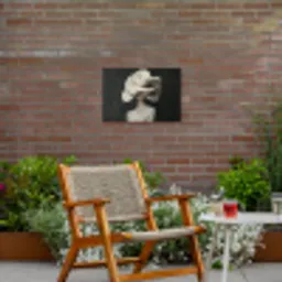 Modern - Vrouw - Hoed Tuinposter op houten frame 2 cm dik klein -sfeer3