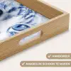 Kat - Patroon - Blauw Dienblad Rechthoek middel -USP_HandgreepNL