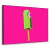 Ijsje - Stokje - Minimalistisch - Groen Textielframe zwart klein -3d