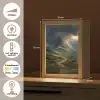 Bergen - Kronkelpad - Groen - Wolken Light Box met kabel (Tafellamp) klein -USP_NL