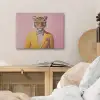 Tijger - Bril - Geel - Jasje PET vilt klein -sfeer3