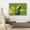 Papegaai - Groen - Snavel - Abstract canvas 2cm klein -sfeer6