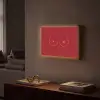 Minimalistisch - Lijnillustratie - Rood Light Box met batterij (Wandlamp) middel -sfeer1
