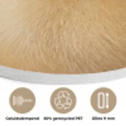 Pijltje - Eend - Natuur - Geel Akoestische PET Vilt - Rond klein -closeup_NL