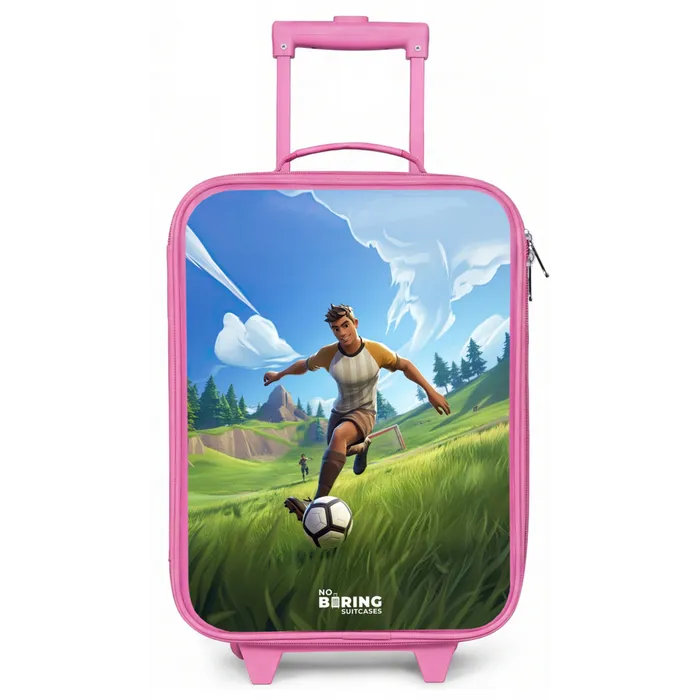 Voetbal - Jongen - Goal - Voetbaltenue Kinderkoffer - Roze klein -zz3dotto