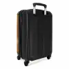 Blauwe auto met gele vlammen NBS - Handbagage koffer - Unisex middel -achterkant