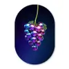Paars - Disco - Feest - Druif Wandcirkel Ovaal Forex klein -3d