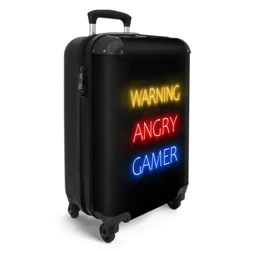 Warning Angry Gamer Koffer - NBS - Handbagage middel -productfoto_3d