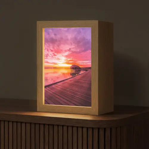 Steiger - Water - Zon - Roze - Horizon Light Box met kabel (Tafellamp) klein -z3d_website