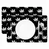 Silhouet - Bladeren - Wit - Zwart Placemat vinyl groot 368 -zzsfeer2_Kitchenyeah-website