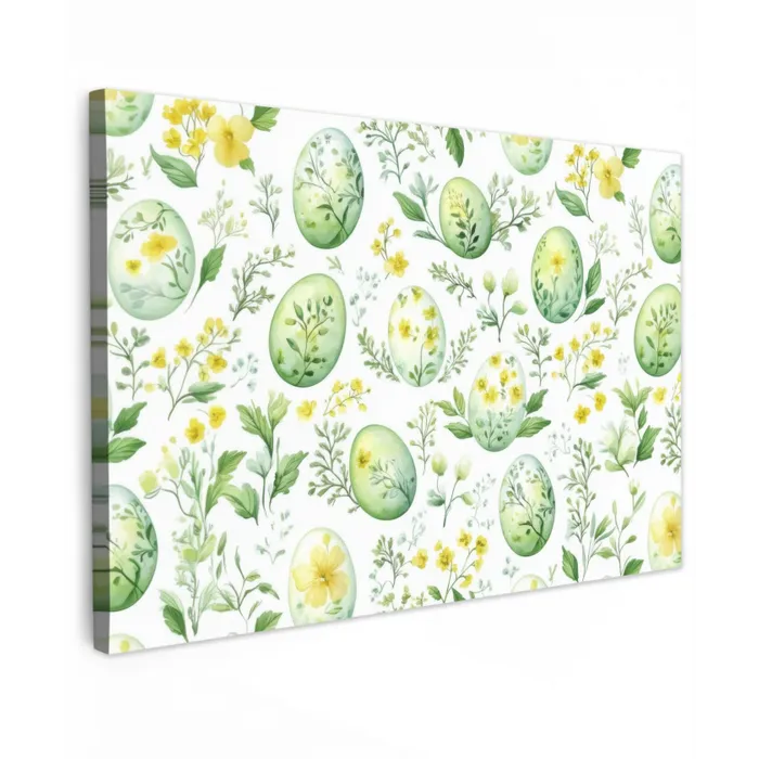 Patroon - Groen - Eieren canvas 2cm klein -z3d