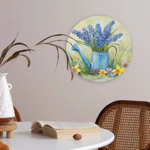 Gieter - Lavendel - Bloesems Akoestische PET Vilt - Rond klein -sfeer3