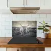 Schotse hooglander - Dieren - Wolken - Koe - Natuur keuken achterwand spatscherm klein -sfeer2