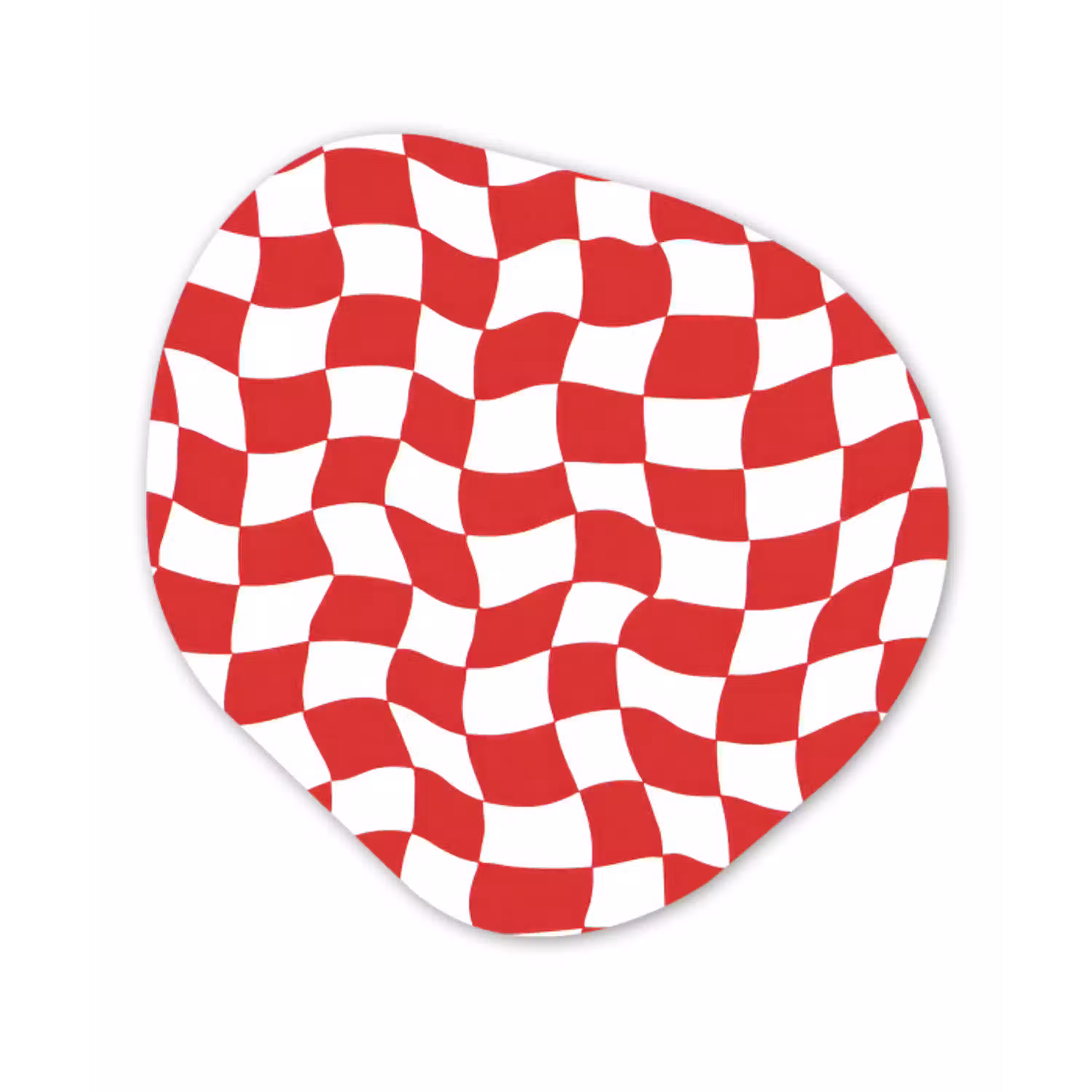 Golvend - Patroon - Rood Wandcirkel Organisch Forex 3mm klein 629 -3d