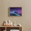 Racewagen - Neon - Snelheid - Paars Light Box met batterij (Wandlamp kind) middel -sfeer2_kind