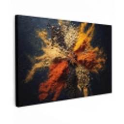 Specerijen - Explosie - Oranje Tuinposter op houten frame 2 cm dik klein -3d