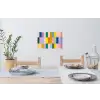 Stroken - Blauw - Patroon - Abstract Muursticker klein -eettafel