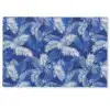 Palmblad - Patroon - Blauw Deurmat klein 898 -zkaufland3d