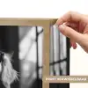 Golden Retriever - Hond - Vrolijk -  Bord spaghetti - Zwart - wit Light Box met batterij (Wandlamp) middel -USP_websiteprintNL