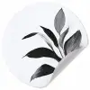 Plant - Bladeren - Minimalistisch - Zwart Wandcirkel behangsticker klein -3d