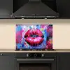 Graffiti - Lippen - Felroze - Geschilderd keuken achterwand spatscherm klein -sfeer1