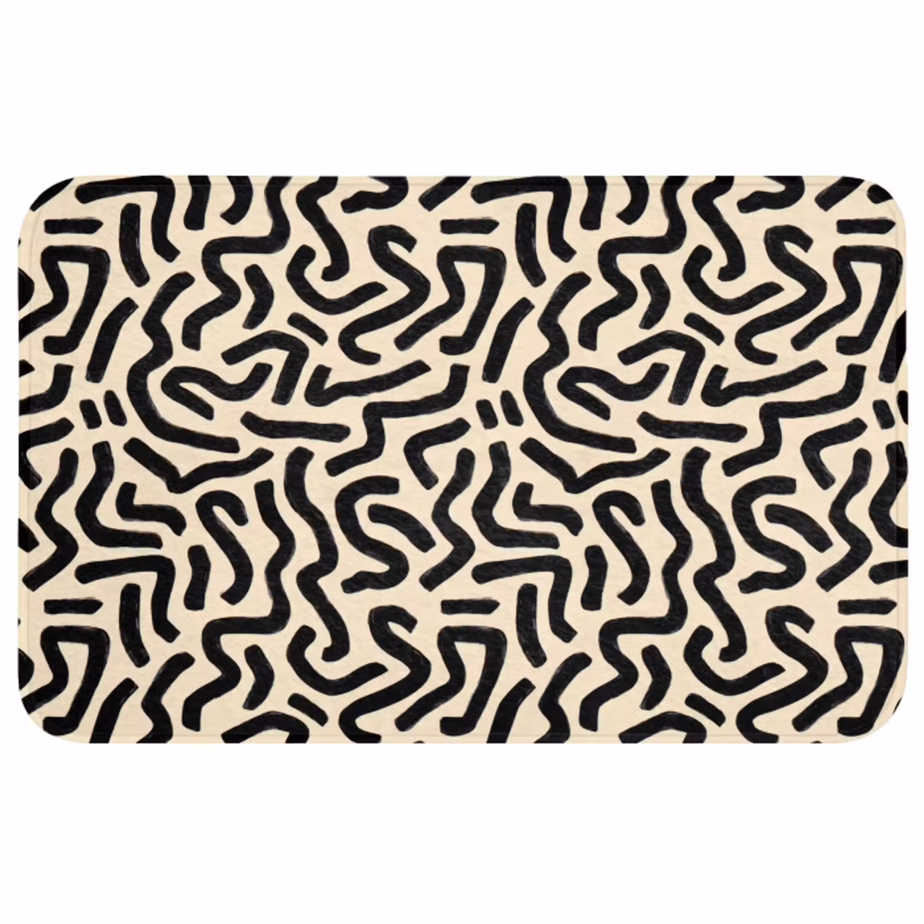 Abstract - Lijnen - Zwart WCmat middel 1009 -3d