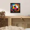 Graffiti - Voetbal - Muur - Street art - Sport aluminium wit klein -sfeer3