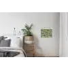 Dinosaurussen - Wolken - Sterren - Oranje textielposter latten blank klein -woonkamer