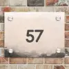 Aquarel - Beige - Traditioneel Naambord Rechthoek middel -sfeer3