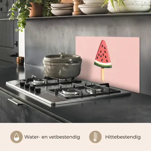Watermeloen - Ijsje - Pitjes - Rood keuken achterwand spatscherm klein -usp_NL