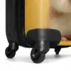 Hamster met een nootje op een gele achtergrond NBS - Handbagage koffer - Kinderen Unisex middel -wiel