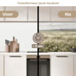 Illustratie - Landschap - Wit keuken achterwand 2 middel -voor-na2_NL