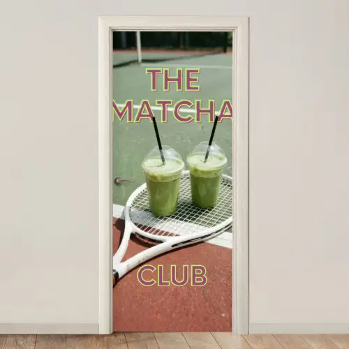 Matcha Club - Tennis - Matcha deurposter klein -3d_beige