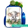 Olifant - Dier - Kinderen - Jungle Kinderrugzak - Blauw middel -inhoud_FR