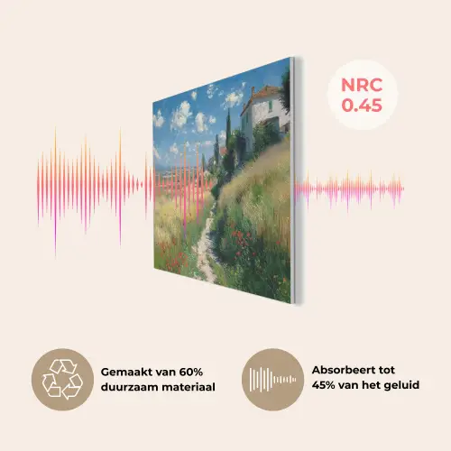 Zandpad - Huis - Bomen - Grasveld PET vilt klein -USP_NL