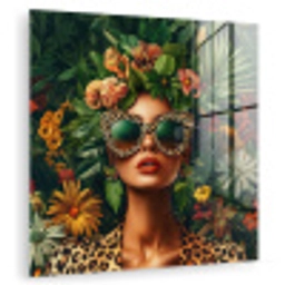 Vrouw - Panterprint - Jungle - Natuur - Luxe plexiglas 5mm klein -zzzproduct_nieuw