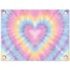 Hartvorm - Pastelkleuren - Tie Dye tuinposter los doek klein -3d