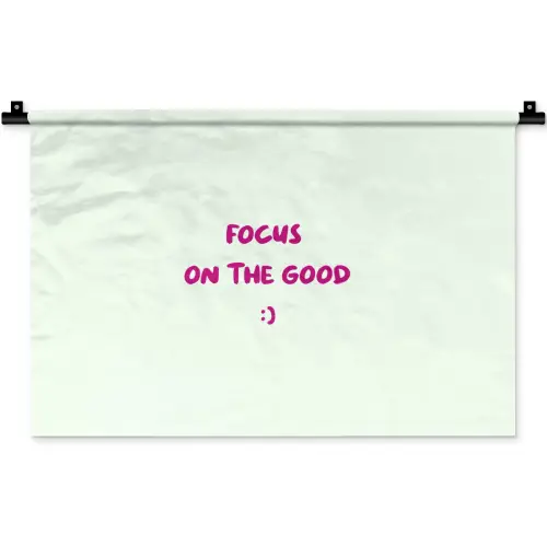 Focus - Beige - Roze - Smiley Wandkleed katoen klein -zz3d