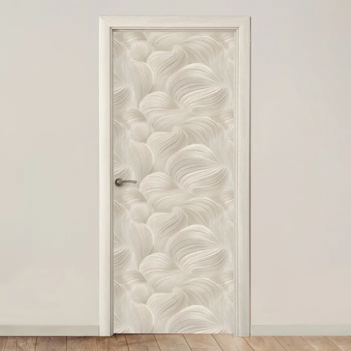 Lijnen - Waaier - Beige deurposter klein 289 -3d_beige