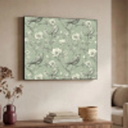 Klassiek - Botanisch - Groen Textielframe zwart klein 947 -sfeer3