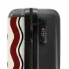 Golvende strepen in rood NBS - Handbagage koffer - Unisex middel -slot