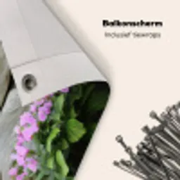 Hortensia’s - Stenen - Muur - Bloemen Balkonbeschermer Duitsland klein -closeup_NL