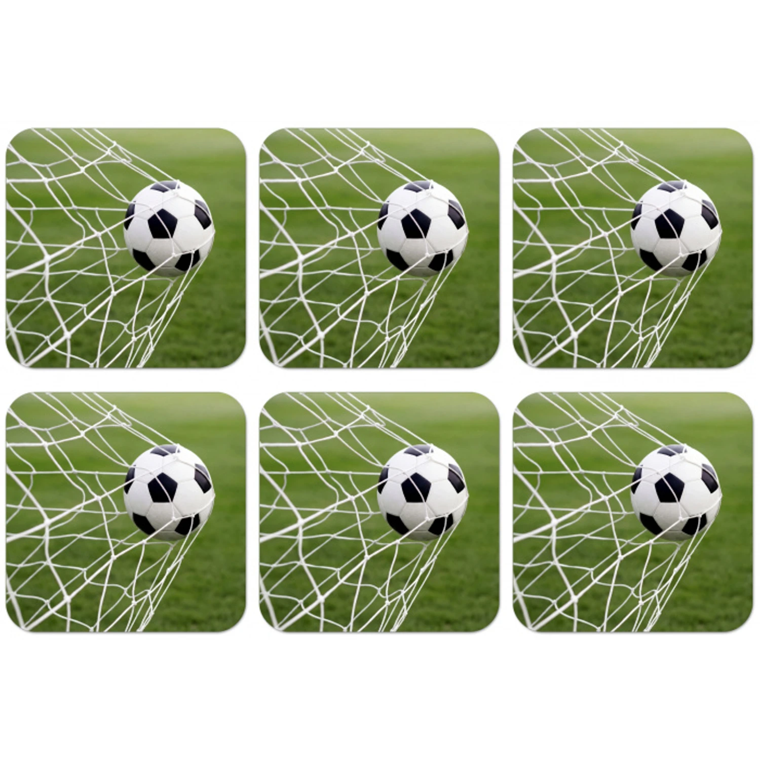 Voetbal - Goal - Net - Sport onderzetter kurk middel -zkaufland3dotto